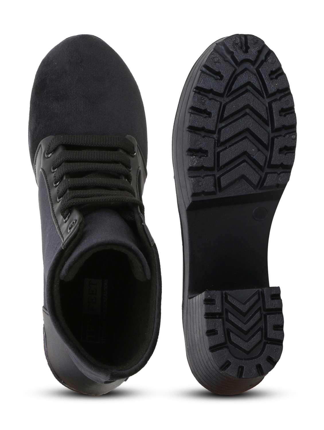 women black lace up ankle boots - 18249636 - Standard Image - 4