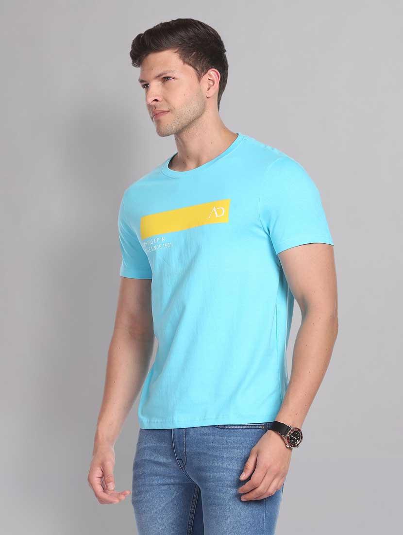 blue printed t-shirt - 18250323 - Standard Image - 1
