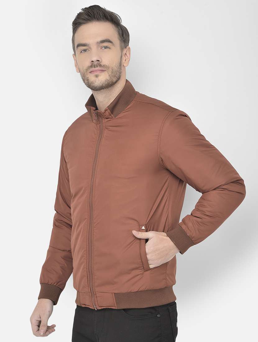 red solid quilted jacket - 18250614 - Standard Image - 1