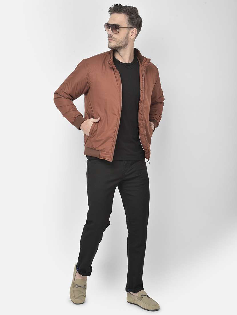 red solid quilted jacket - 18250614 - Standard Image - 4