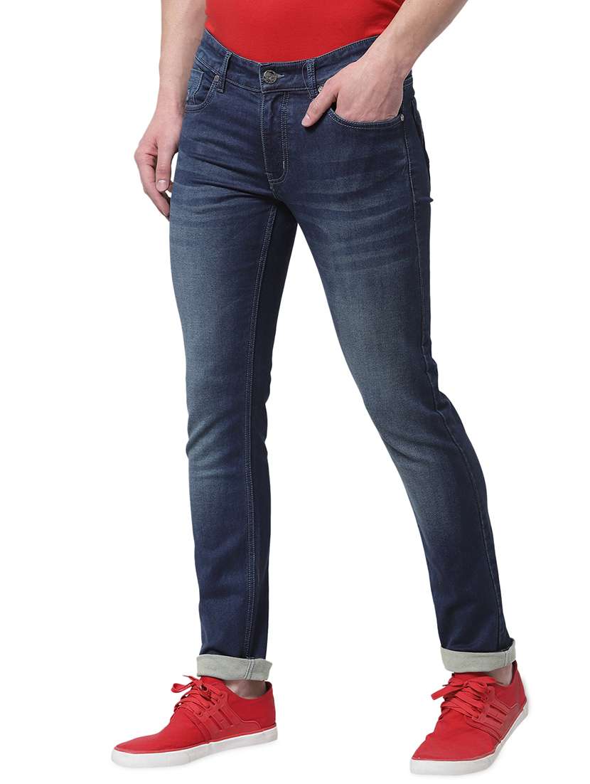 navy-blue light-washed denim jean - 18250638 -  Standard Image - 1