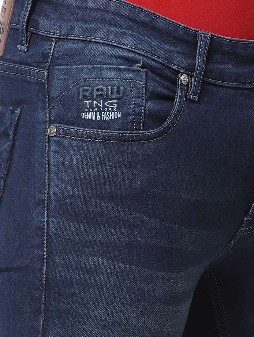 navy-blue light-washed denim jean - 18250638 -  Standard Image - 4