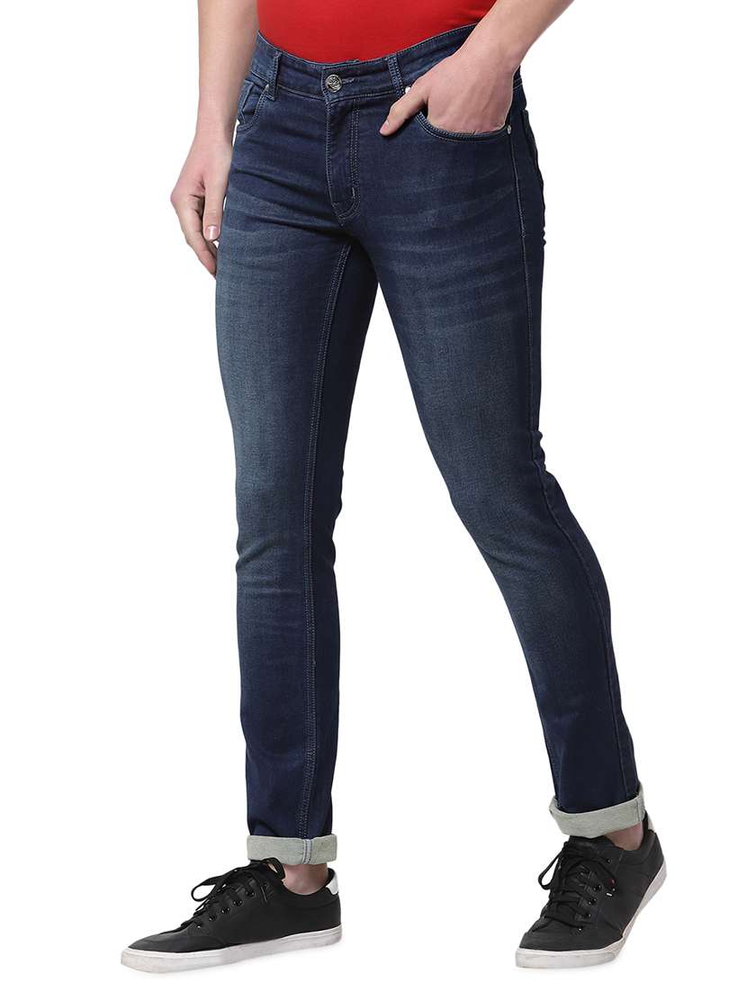 navy-blue light-washed denim jean - 18250639 -  Standard Image - 1