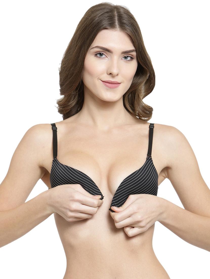 black striped push up bra - 18251024 -  Standard Image - 1