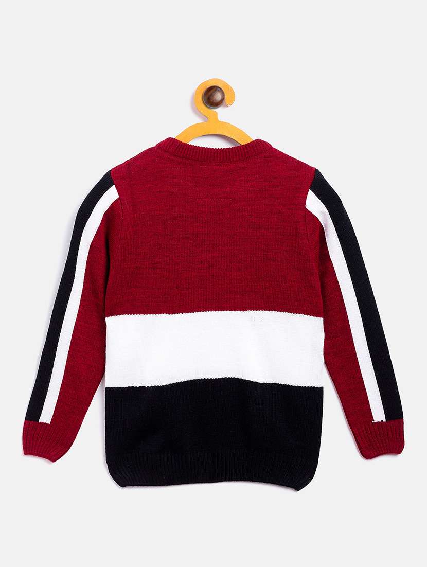 crew neck color block sweaters  - 18251066 -  Standard Image - 1