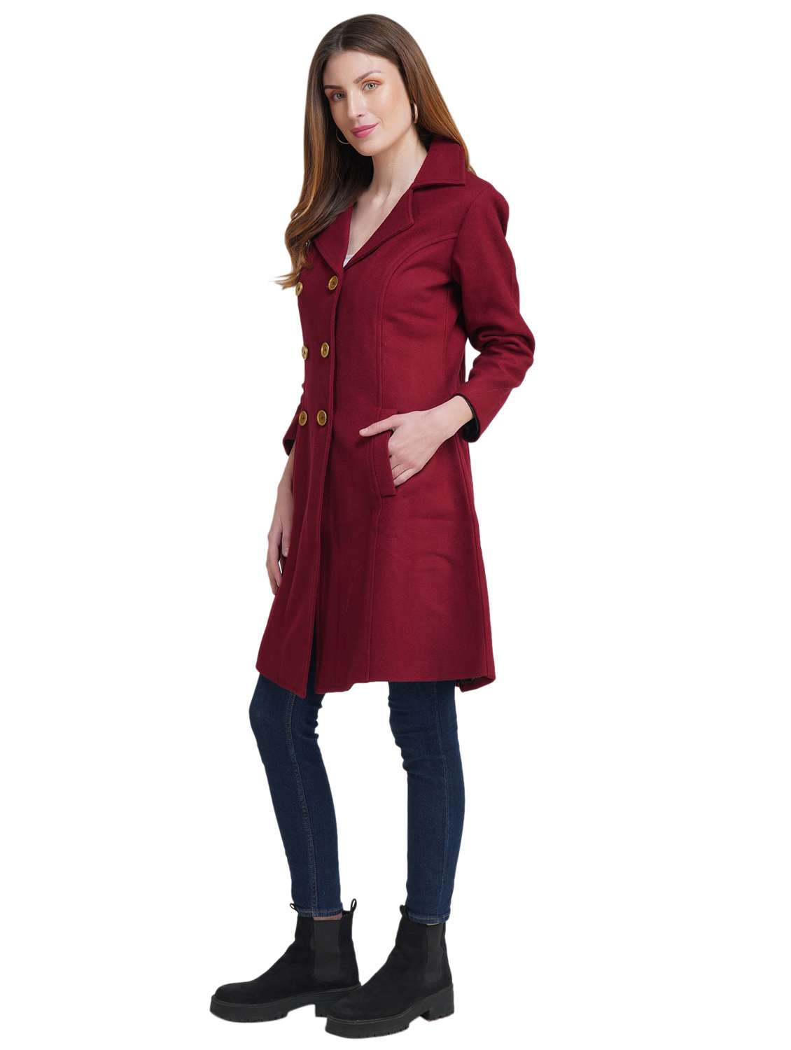 double breasted trench/overcoat coat - 18251091 - Standard Image - 1