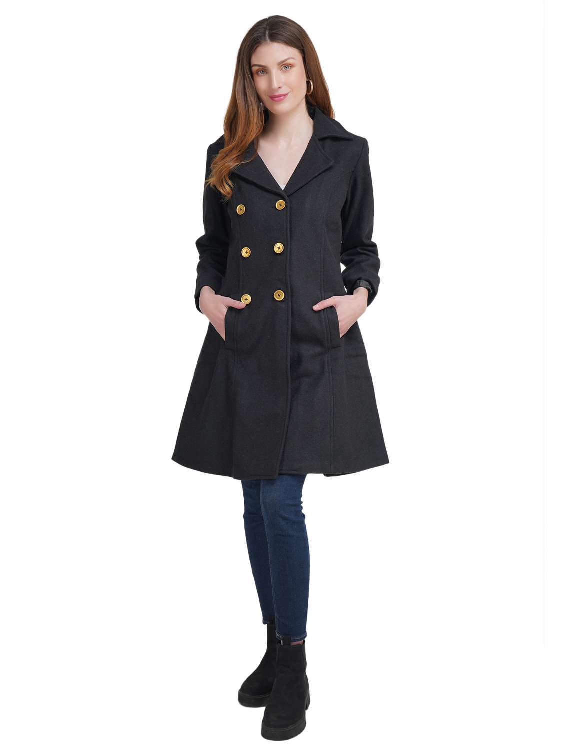 double breasted trench/overcoat coat