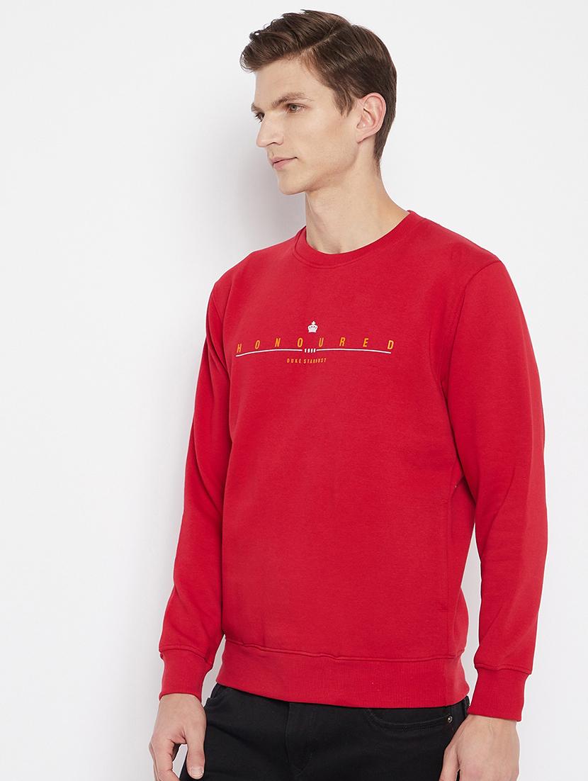 red chest print sweatshirt - 18251118 - Standard Image - 1