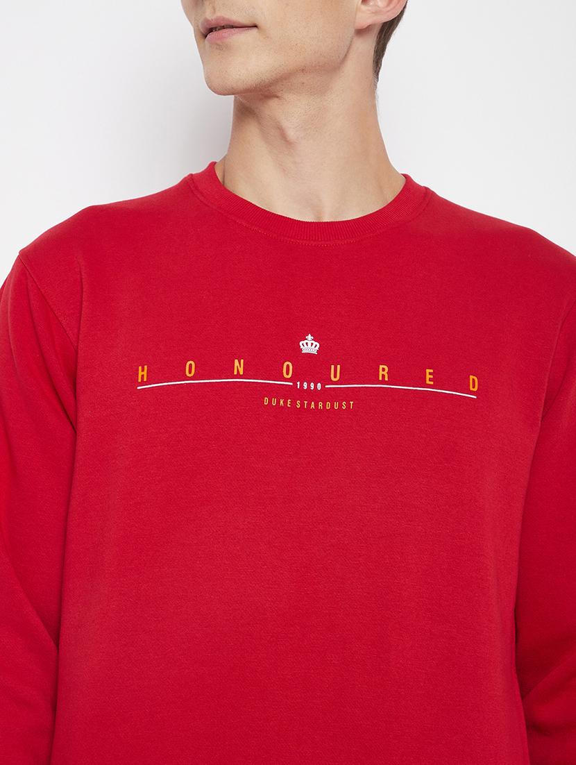 red chest print sweatshirt - 18251118 - Standard Image - 4