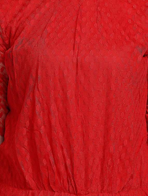 round neck self design  top - 18252070 -  Standard Image - 4