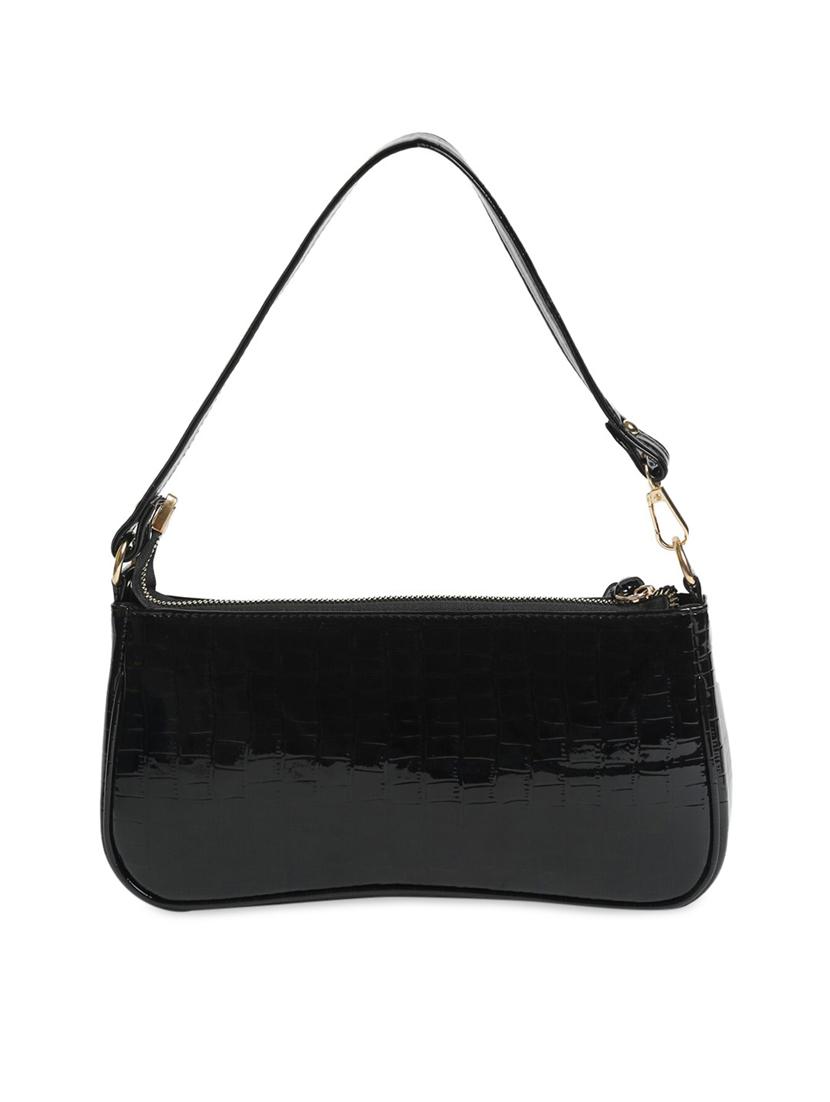 black leatherette (pu) handbag - 18252910 -  Zoom Image - 0