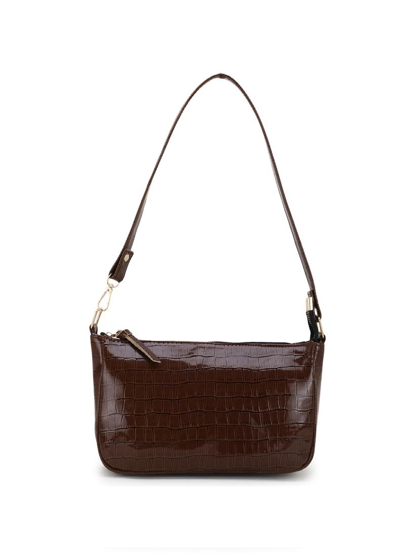brown leatherette (pu) handbag - 18252911 -  Zoom Image - 0
