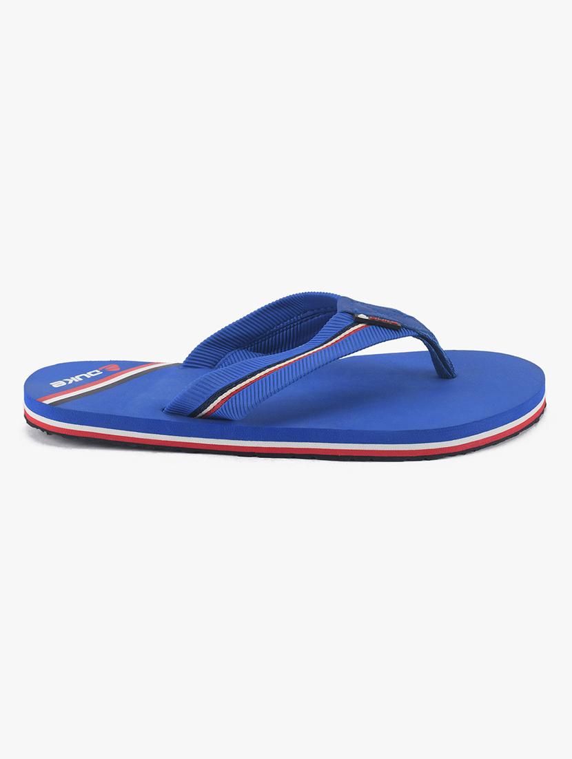blue synthetic & mesh slip on flip flops - 18253163 -  Standard Image - 1