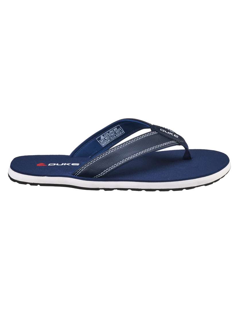 navy synthetic & mesh slip on flip flops - 18253198 - Standard Image - 1