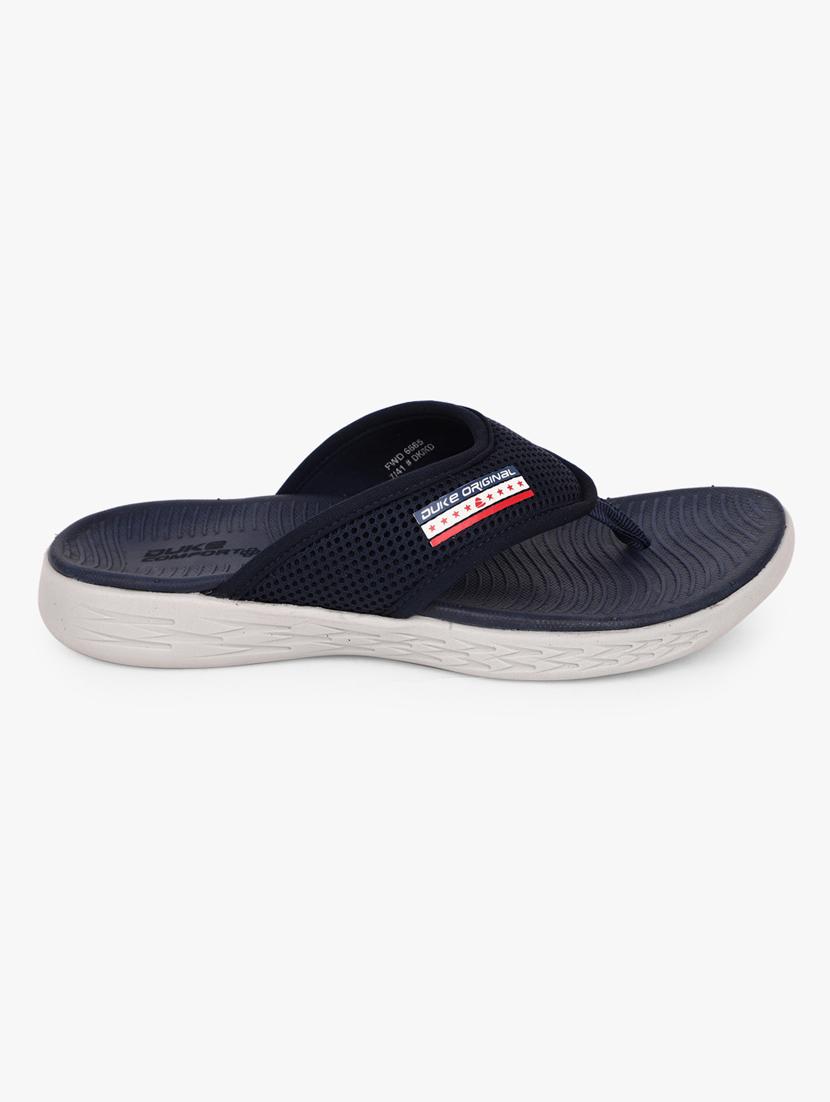 navy mesh slip on flip flops - 18253200 -  Standard Image - 1