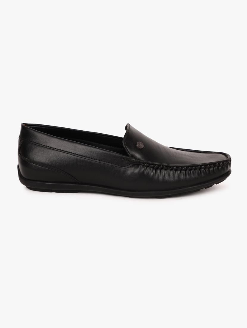 black synthetic slip on casual shoes - 18253373 -  Standard Image - 1