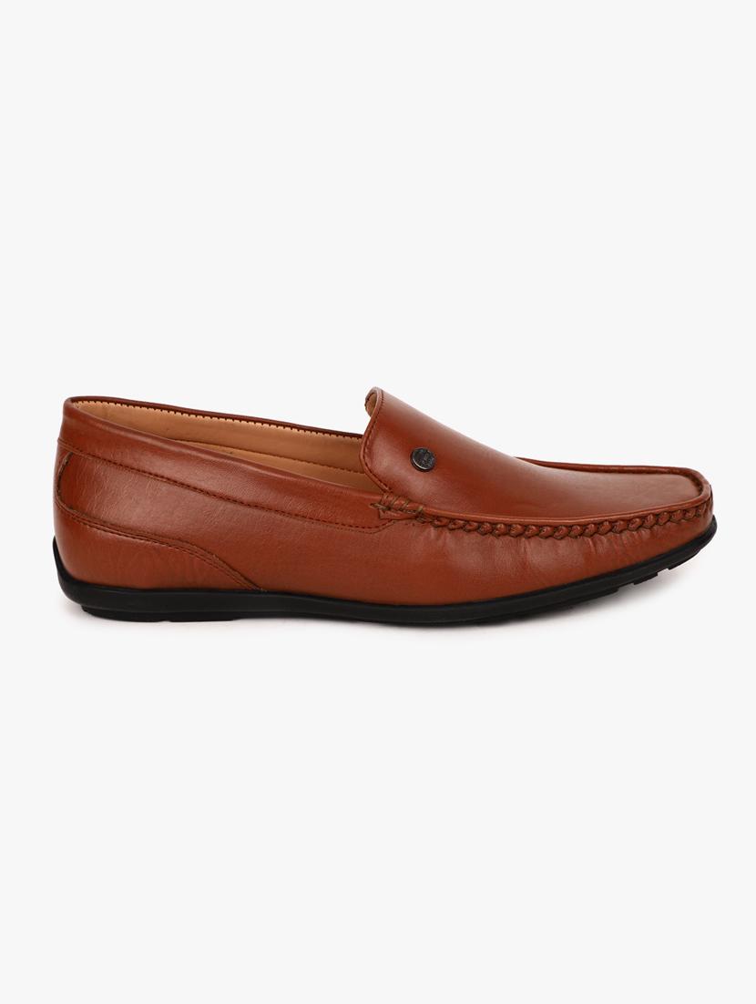 tan synthetic slip on casual shoes - 18253375 -  Standard Image - 1