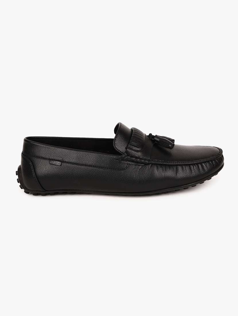 black synthetic slip on casual shoes - 18253380 - Standard Image - 1
