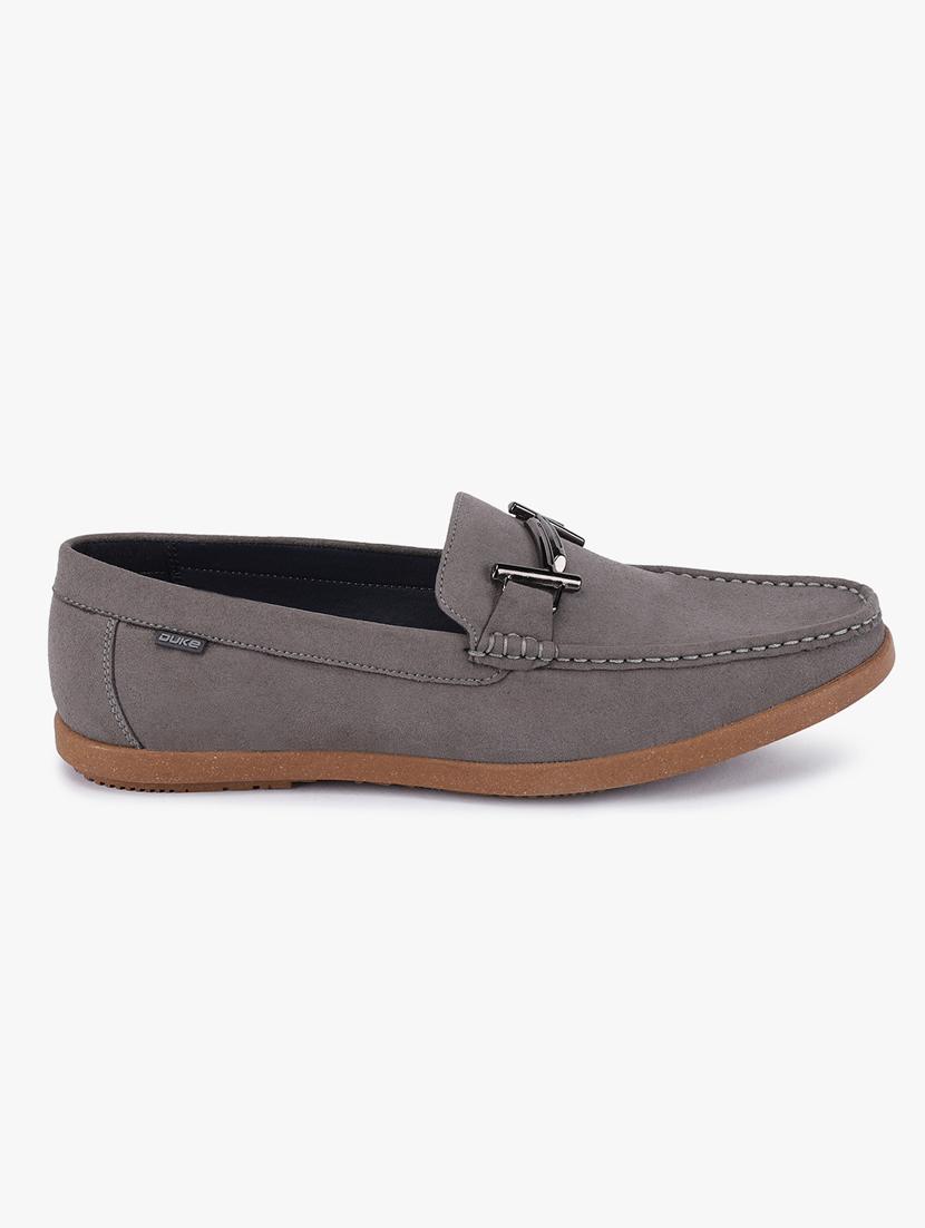 grey synthetic slip on casual shoes - 18253383 -  Standard Image - 1