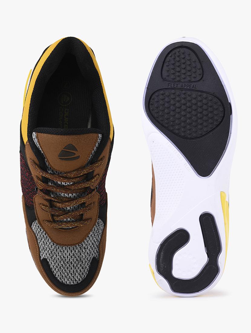 brown synthetic sport shoes - 18254034 - Standard Image - 4