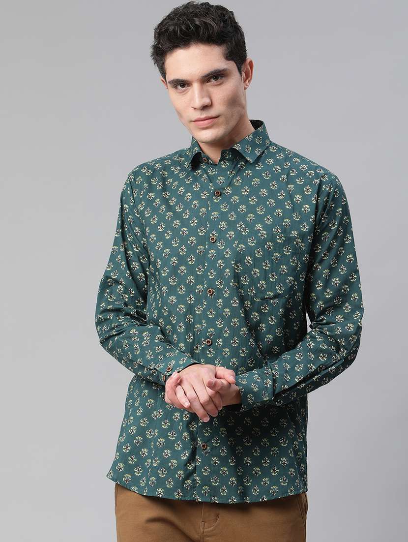 mens printed casual shirt