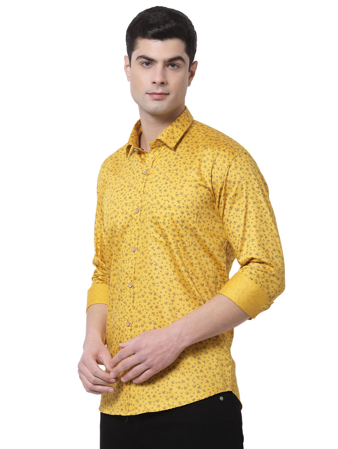 yellow printed casual shirt - 18254283 -  Standard Image - 1