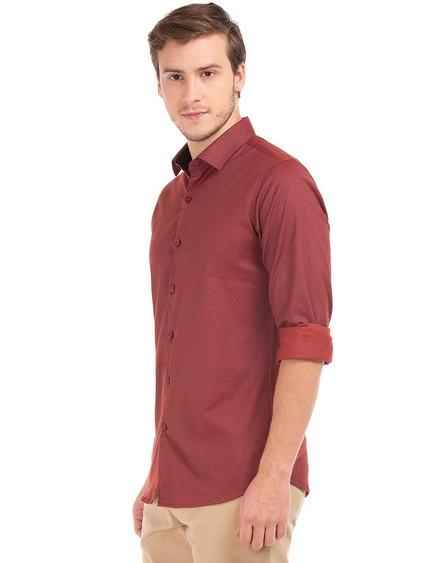 red printed casual shirt - 18254510 - Standard Image - 1