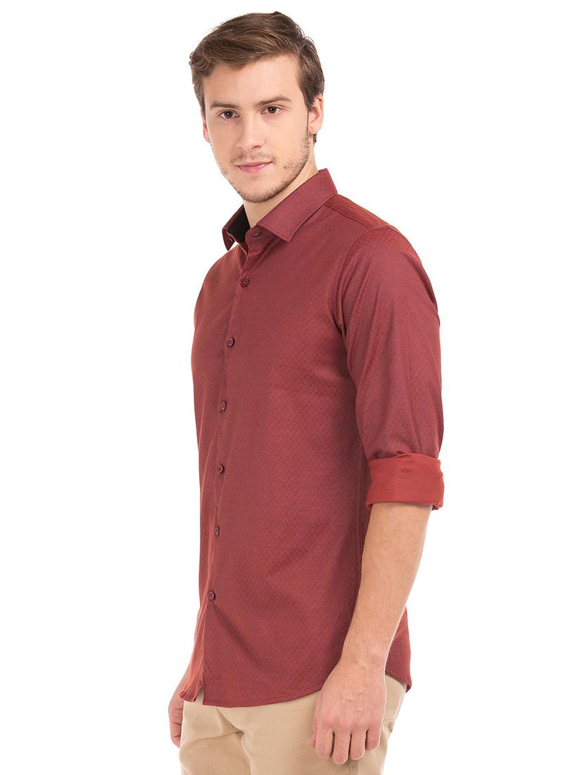 red printed casual shirt - 18254706 - Standard Image - 1