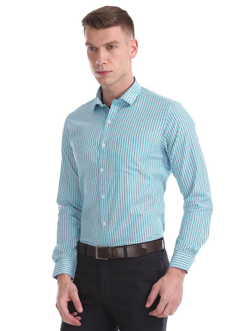turquoise-striped casual shirt - 18254874 -  Standard Image - 1