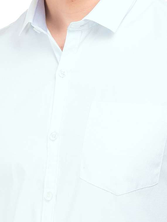 light-blue solid formal shirt - 18255750 - Standard Image - 4