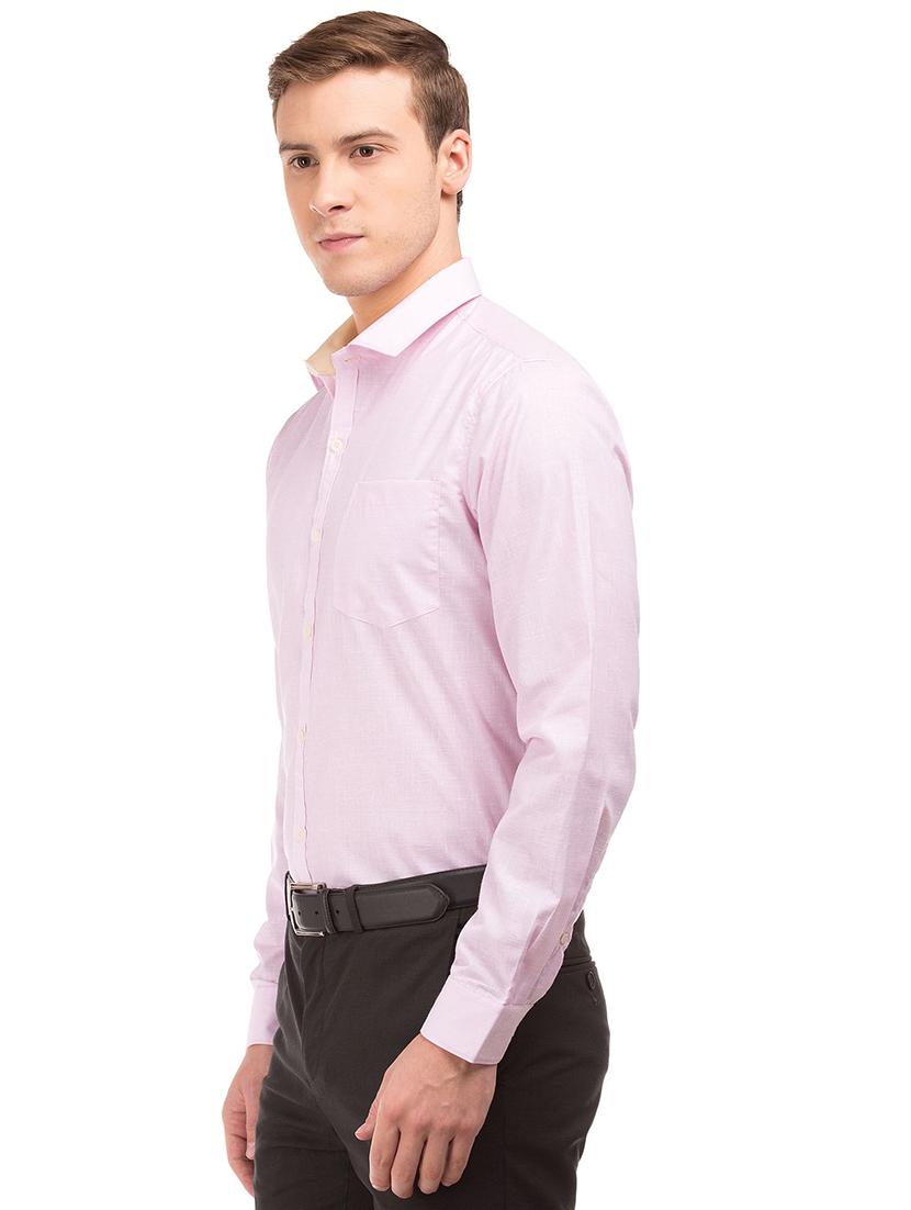mauve solid formal shirt - 18255752 - Standard Image - 1