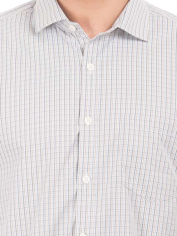 white checkered formal shirt - 18255794 - Standard Image - 4
