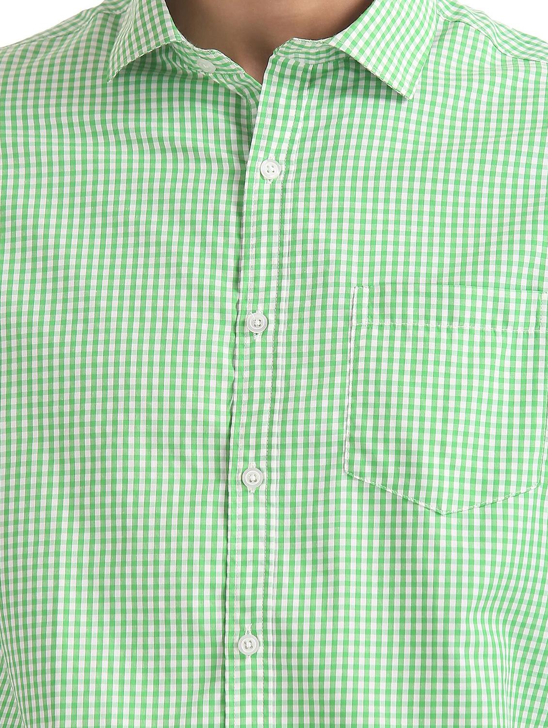 green checkered formal shirt - 18256149 - Standard Image - 4