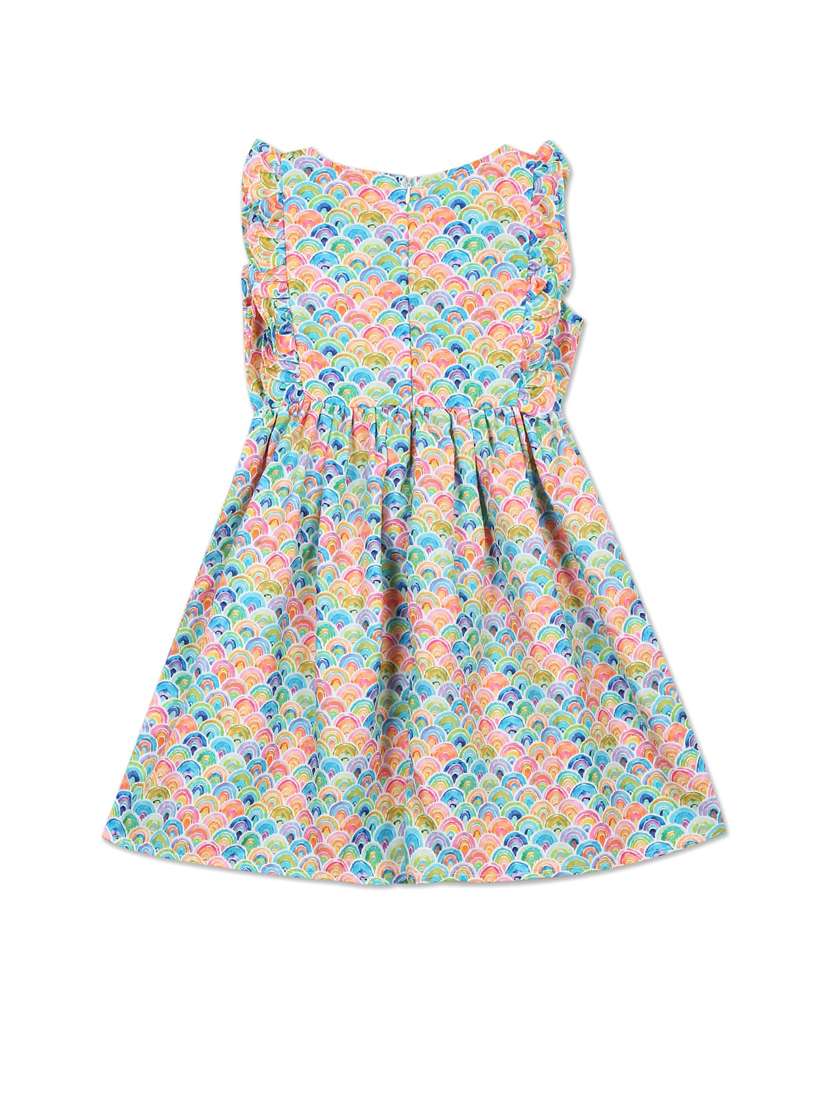 round neck printed frock - 18259060 - Standard Image - 1