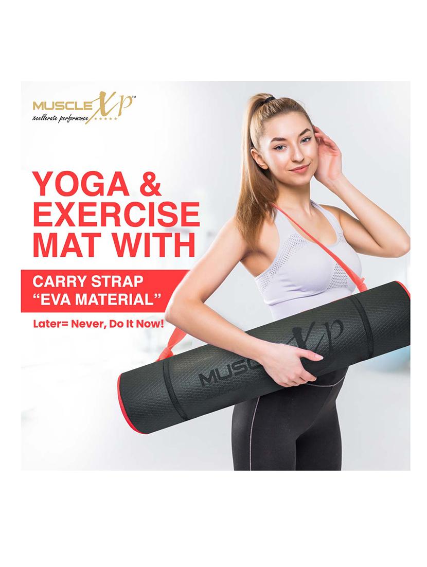 musclexp eva yoga mat with carrying strap for gym workout and yoga exercise - 18259524 - Standard Image - 4