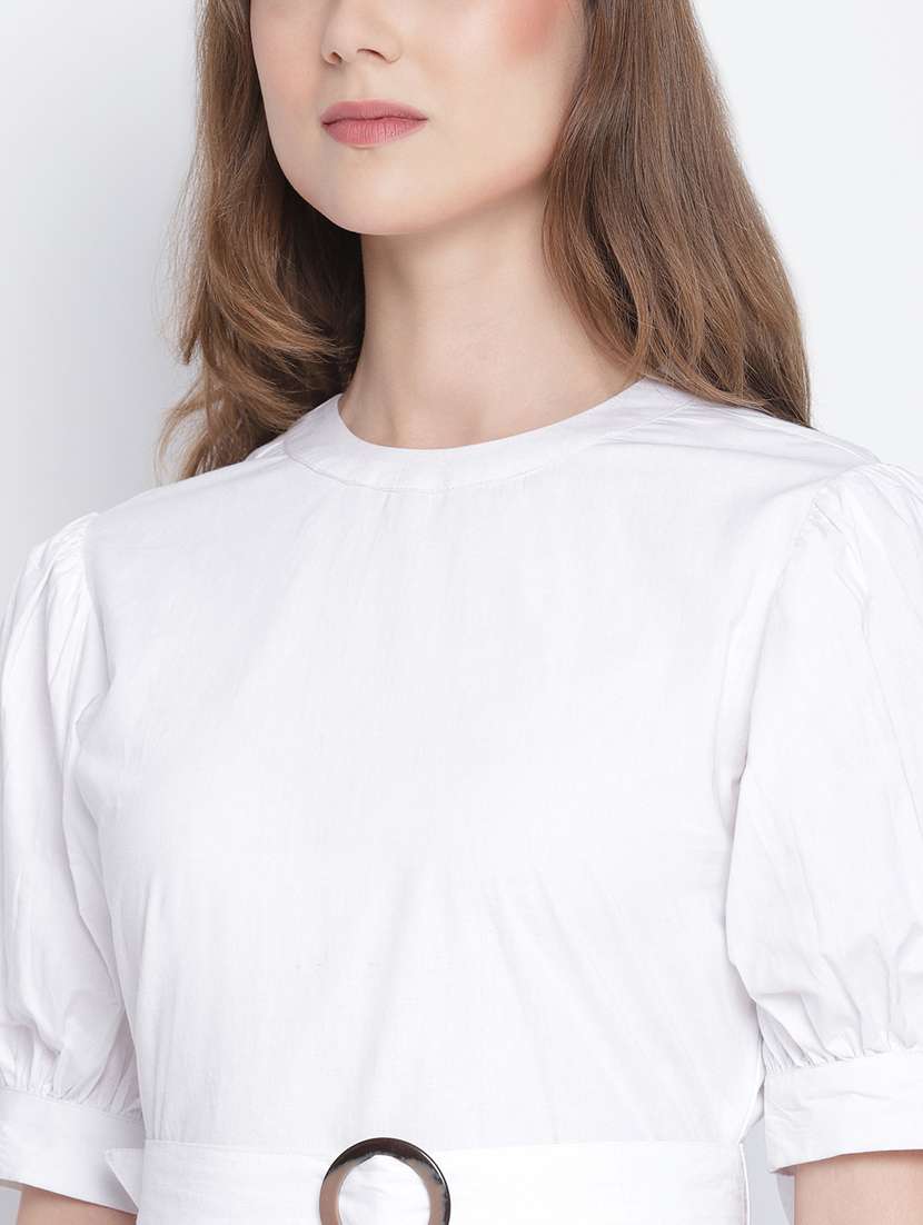 women's fit & flare solid dress - 18259597 -  Standard Image - 4