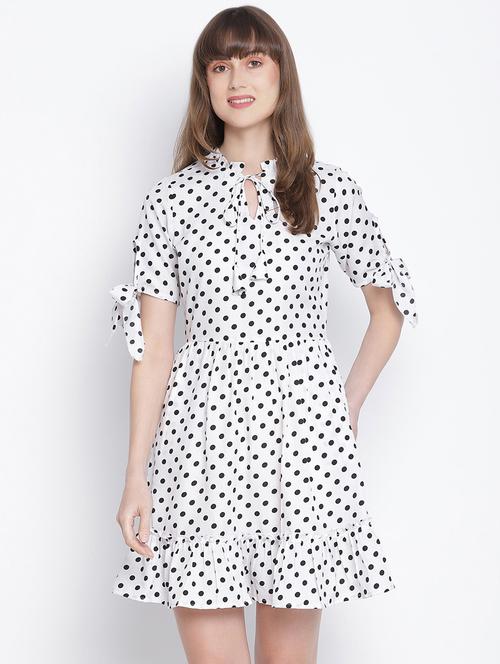 women's tiered dress polka dots dress - 18259598 - Standard Image - 0