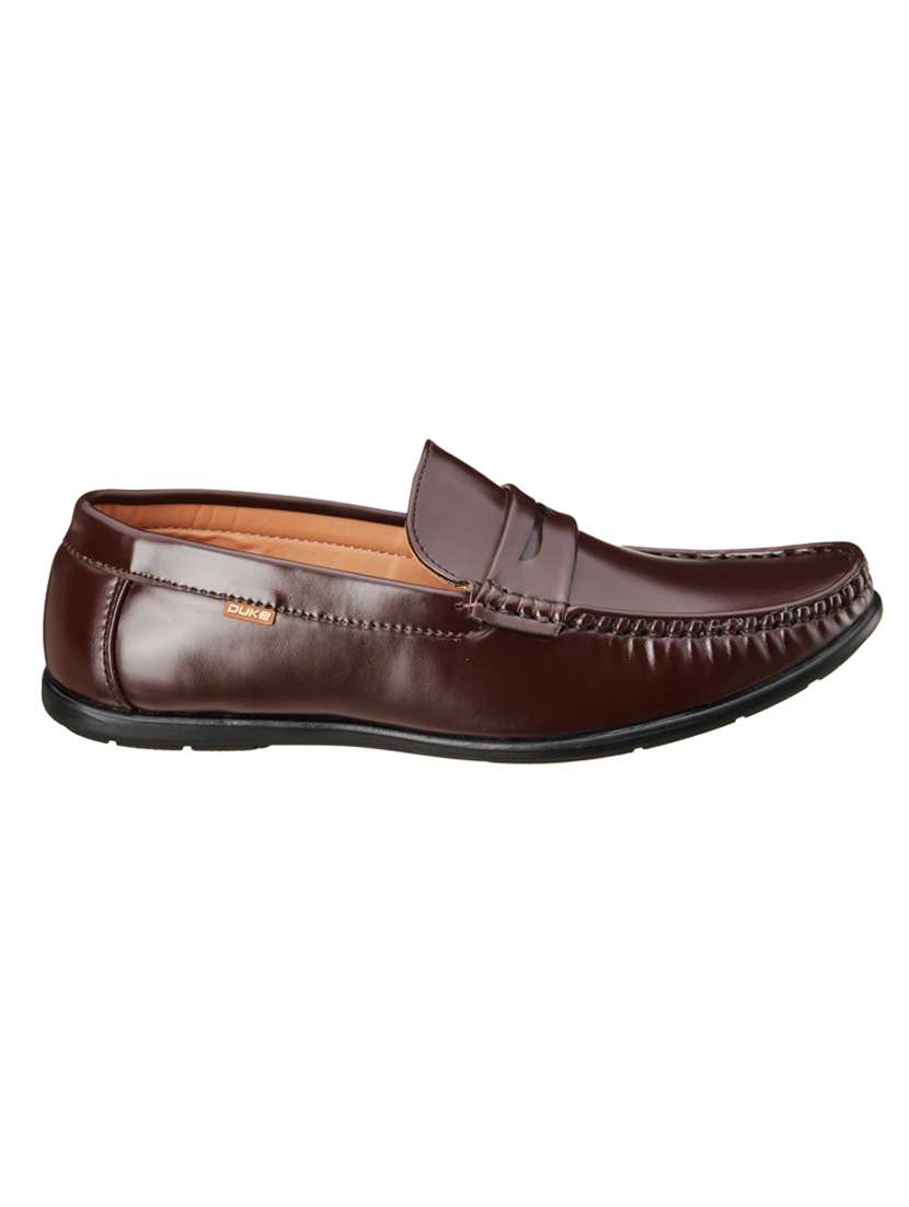 brown synthetic slip on loafers - 18259643 -  Standard Image - 1