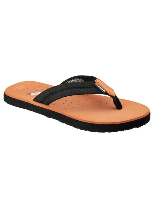 tan synthetic & mesh slip on flip flops - 18259665 -  Standard Image - 0