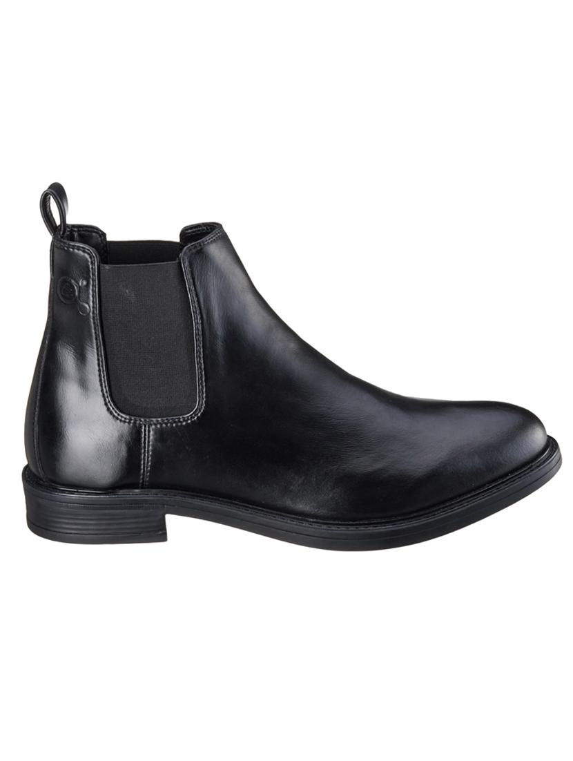 black synthetic slip on boots - 18259673 -  Standard Image - 1