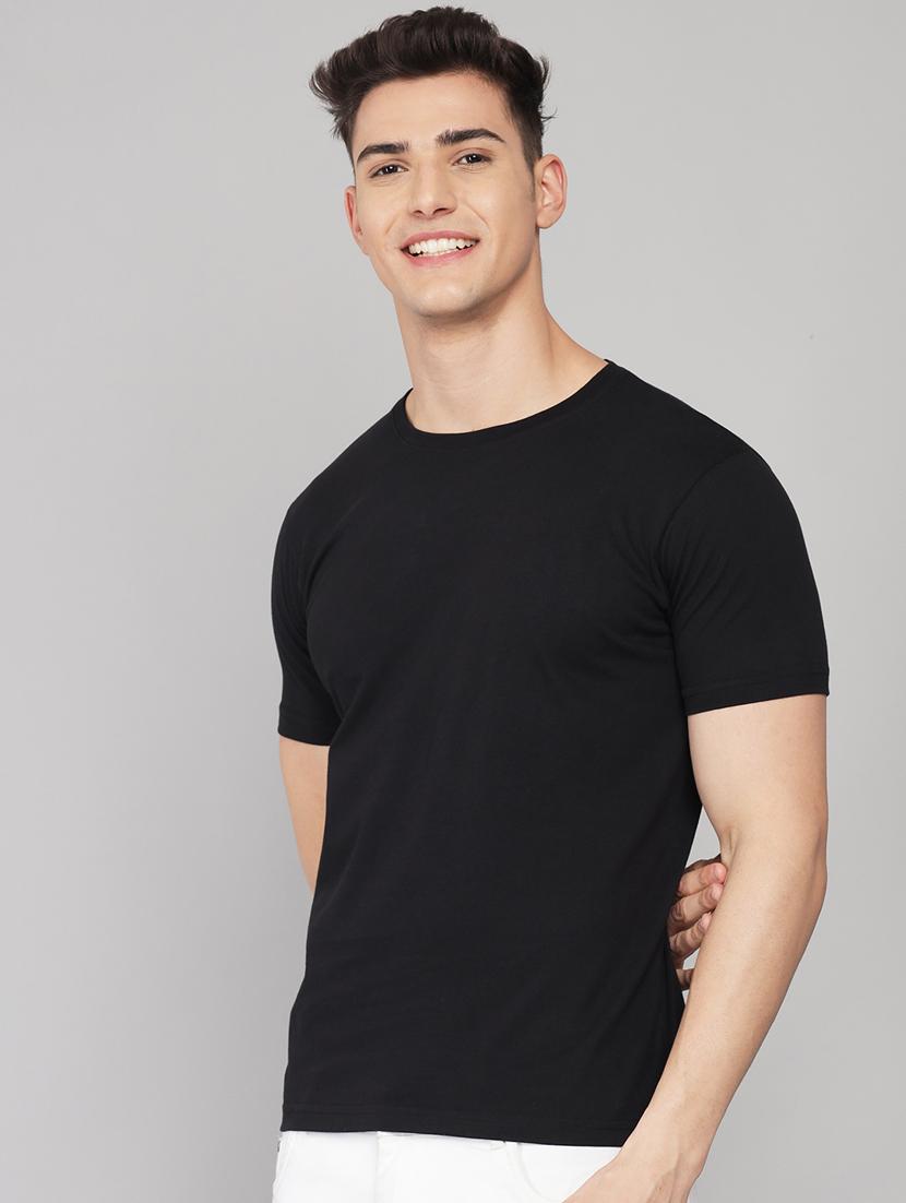 black solid t-shirt - 18260880 -  Standard Image - 1