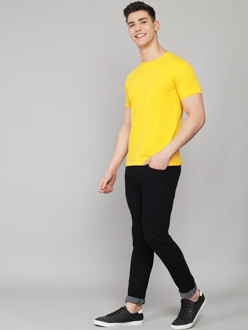 yellow solid t-shirt - 18260885 - Standard Image - 4