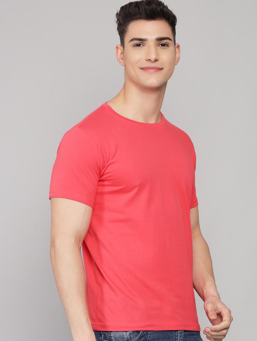 peach solid t-shirt - 18260888 - Standard Image - 1