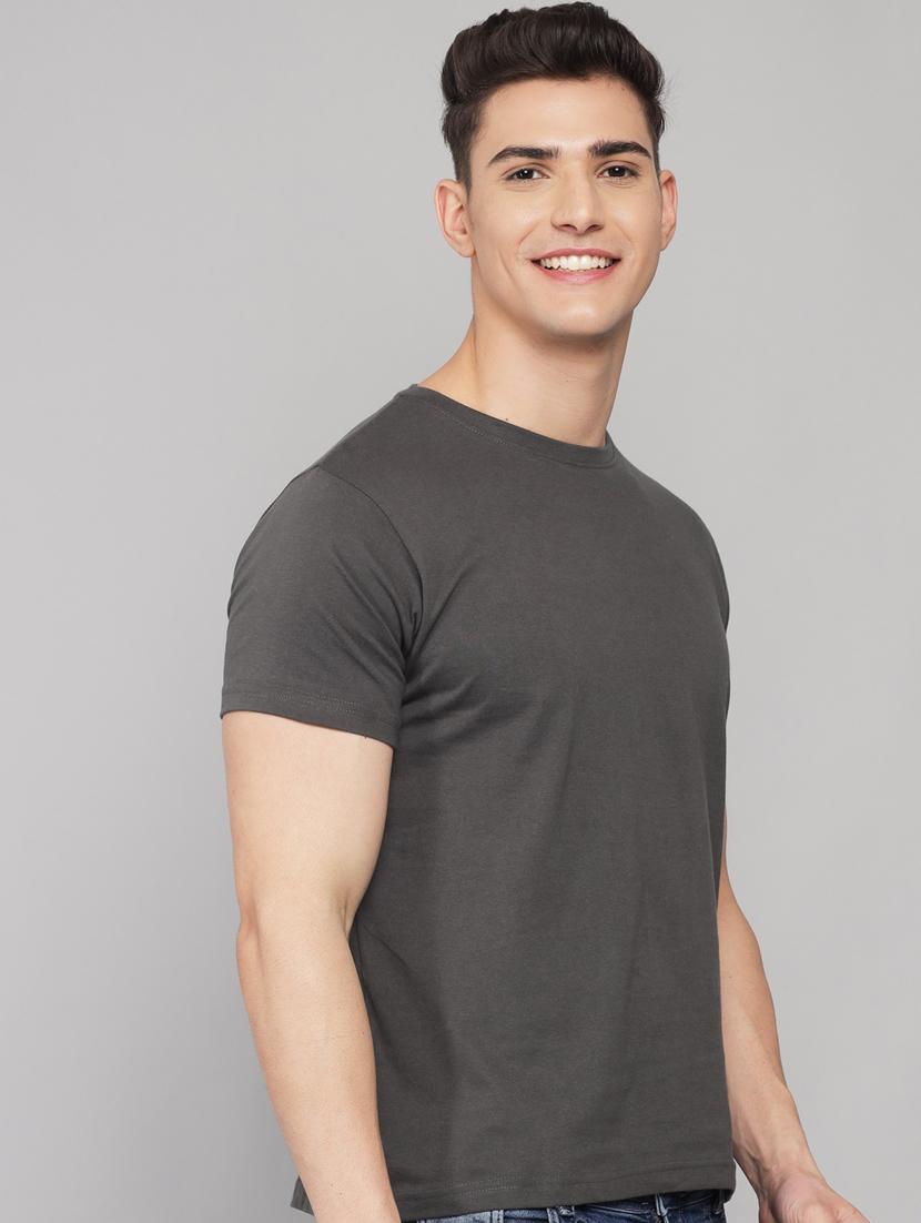 grey solid t-shirt - 18260962 - Standard Image - 1
