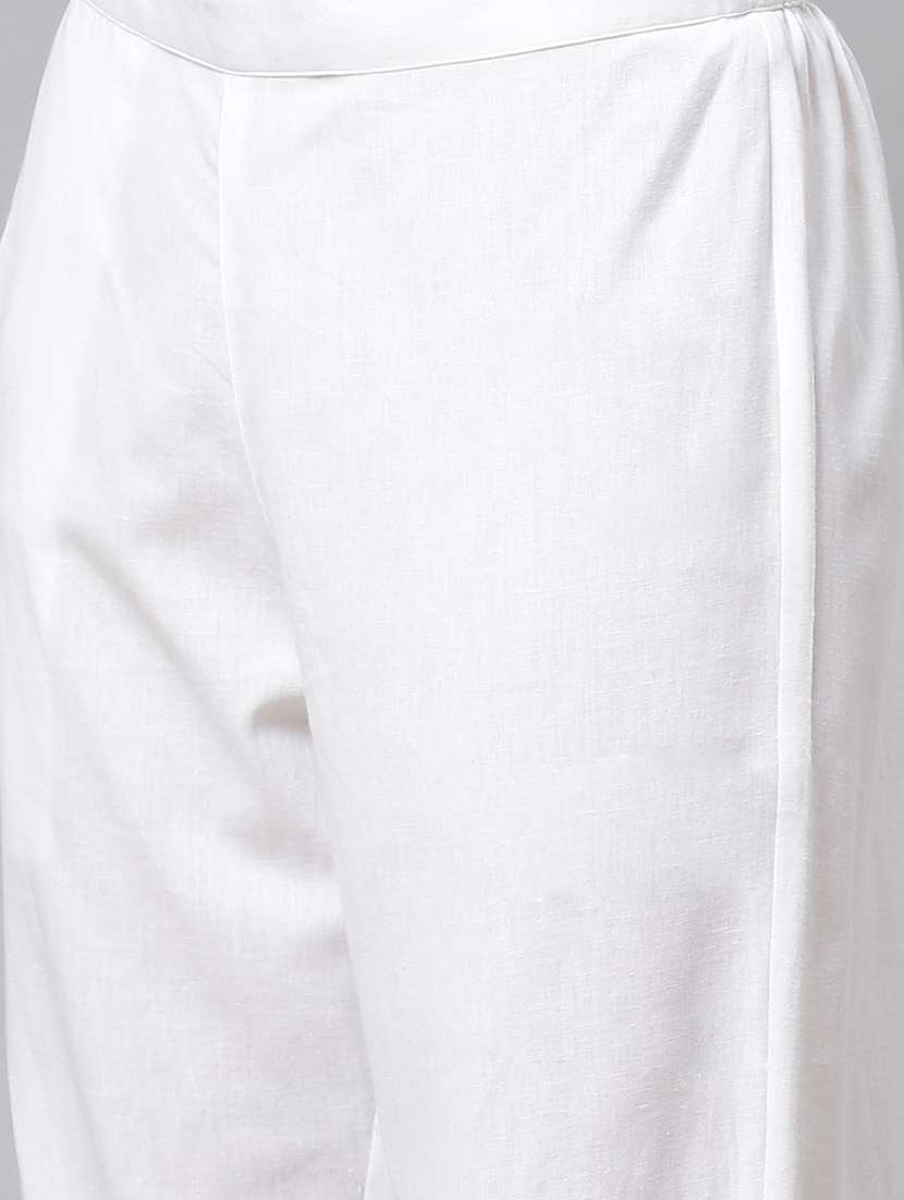 multi colored cotton blend kurta pant set - 18261095 - Standard Image - 4