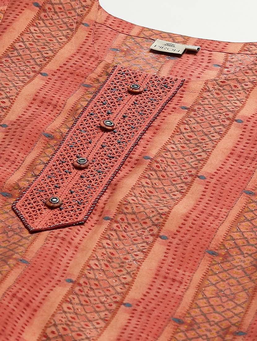 peach modal kurta pant set - 18261338 - Standard Image - 4