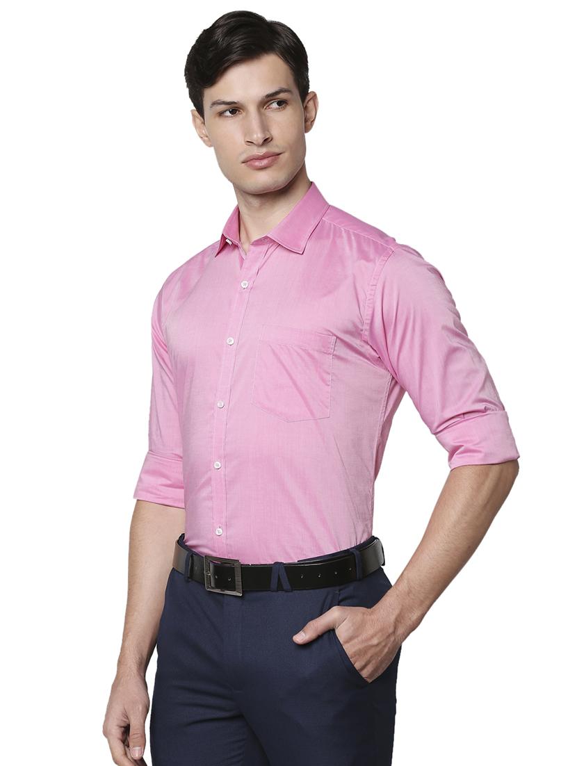 pink solid formal shirt - 18261347 - Standard Image - 1