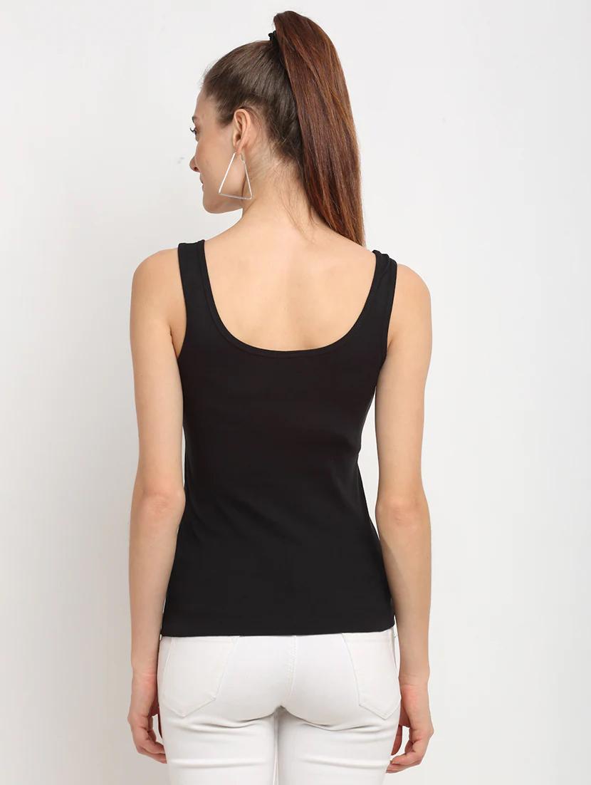 round neck solid camisole - 18261404 - Standard Image - 1