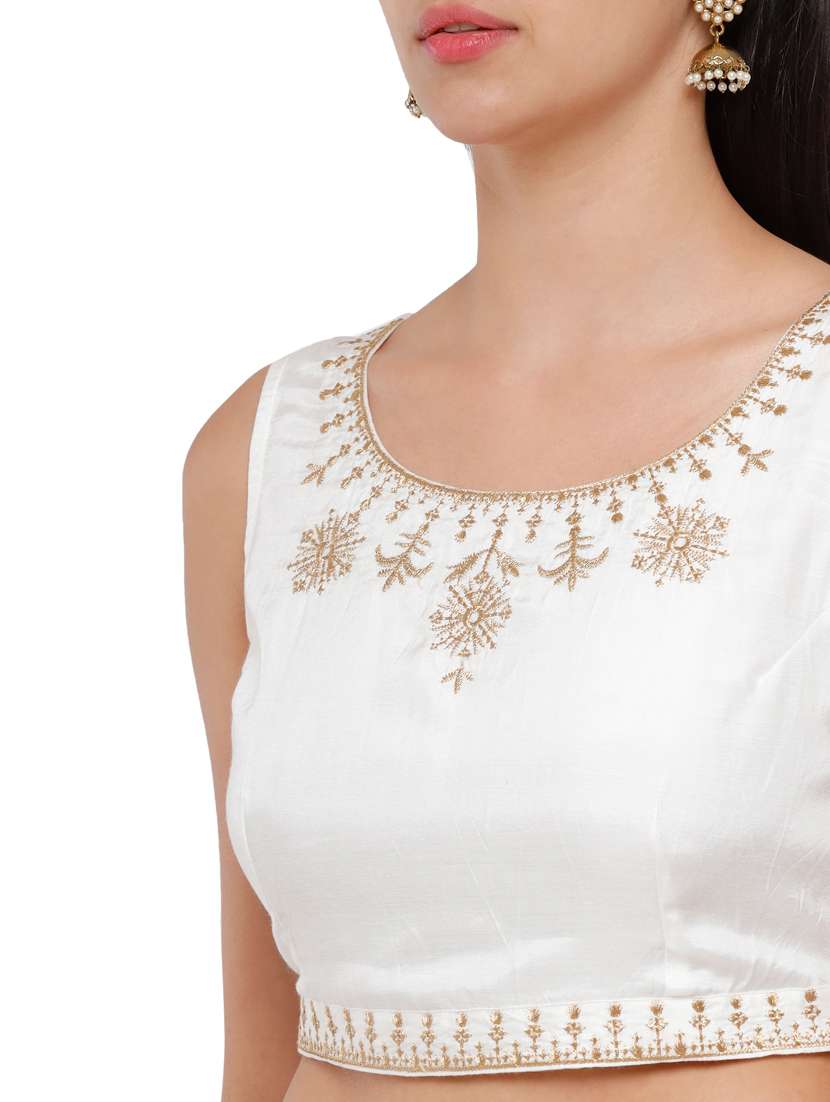 white viscose crop top - 18261500 -  Standard Image - 4