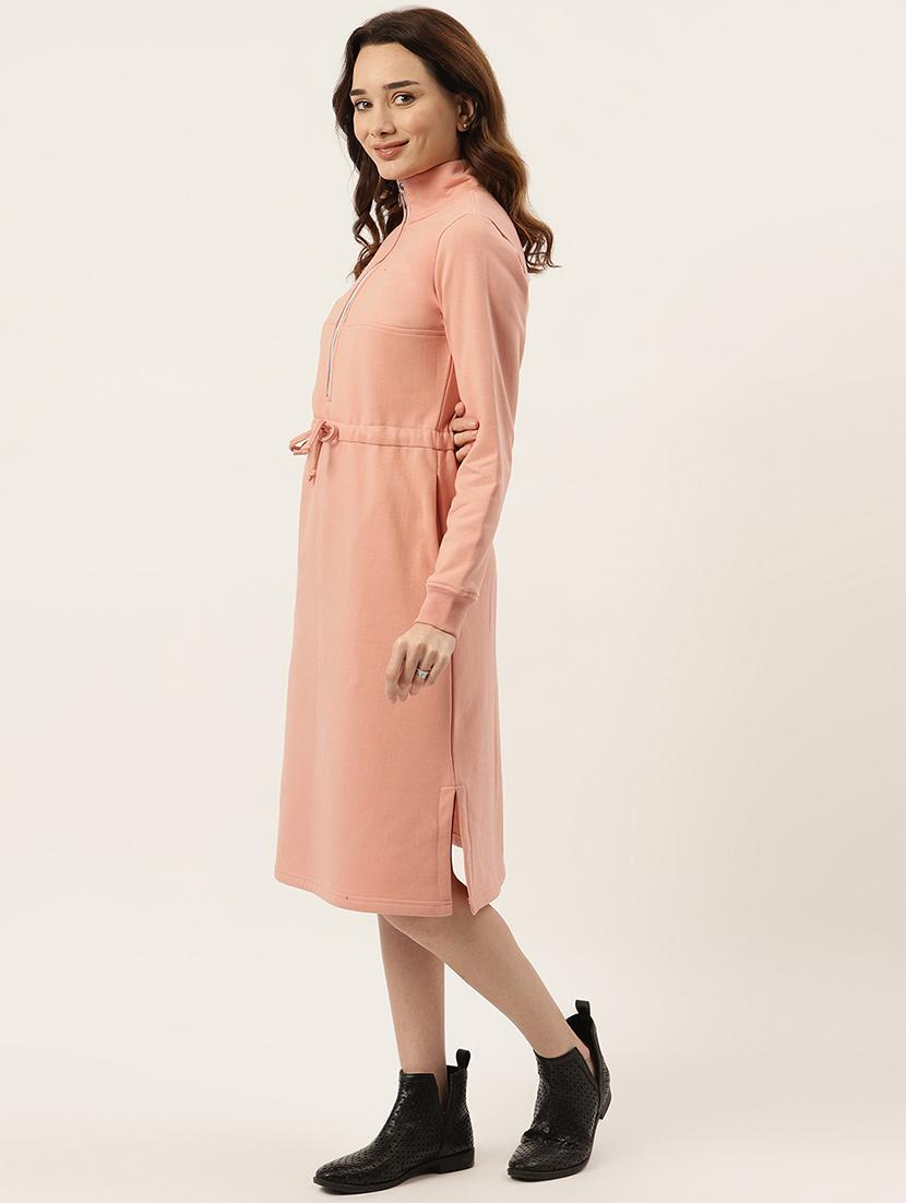 tie front solid straight dress - 18261673 -  Standard Image - 1